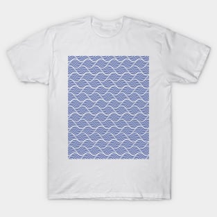 Waves pattern - Blue Color T-Shirt